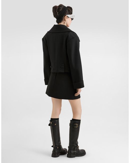 Chaqueta De Botonadura Doble De Lana Dolce & Gabbana de color Black