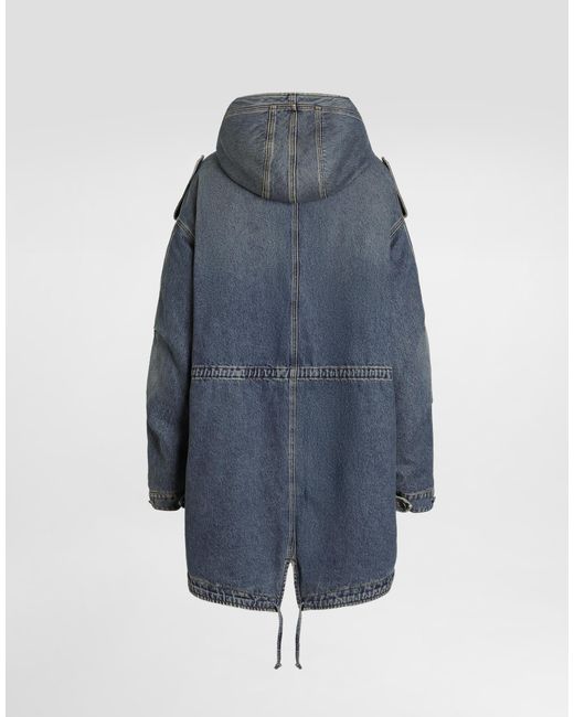 Dolce & Gabbana Blue Padded Denim Jacket for men