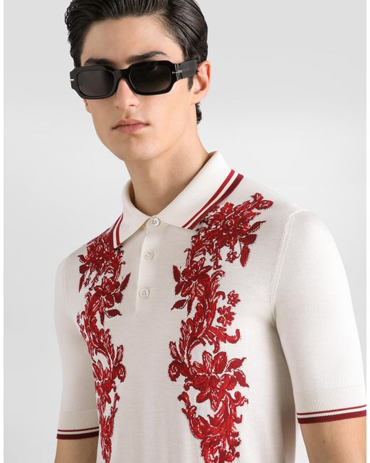 Dolce & Gabbana White Polo M/C for men