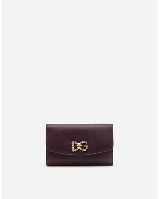 Dolce & Gabbana // Dolce & Gabbana Black & Purple Dauphine WOC Shoulder bag  – VSP Consignment