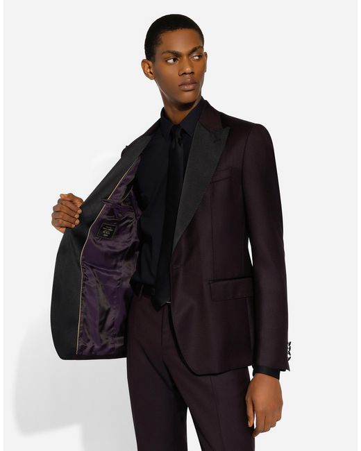Dolce & Gabbana Black Single-Breasted Tuxedo Suit for men