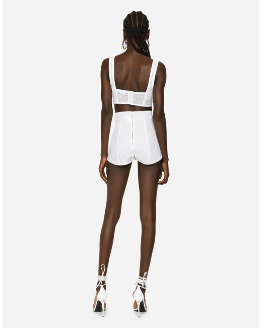 Dolce & Gabbana White Corset Top