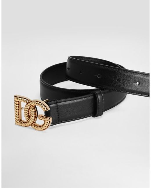 Ceinture À Logo Dg Dolce & Gabbana en coloris White