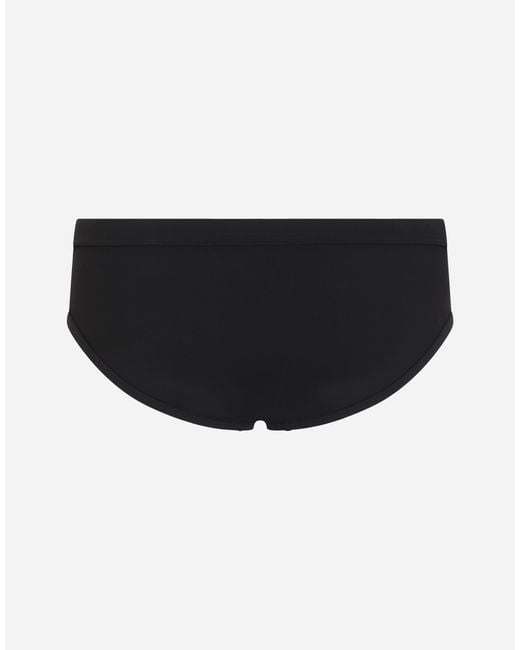 Dolce & Gabbana Black Swim Briefs With Label for men