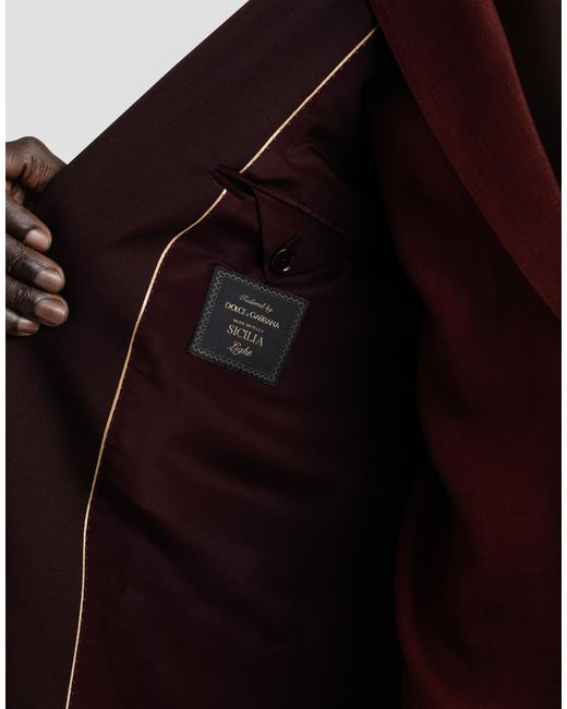 Dolce & Gabbana Purple Single-Breasted Woolen Jacket for men