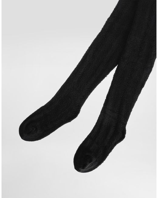 Pantis Perforados De Algodón Dolce & Gabbana de color Black