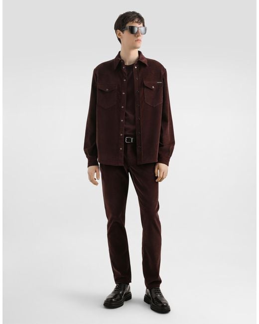 Dolce & Gabbana Brown Two-Pockets Shirt for men