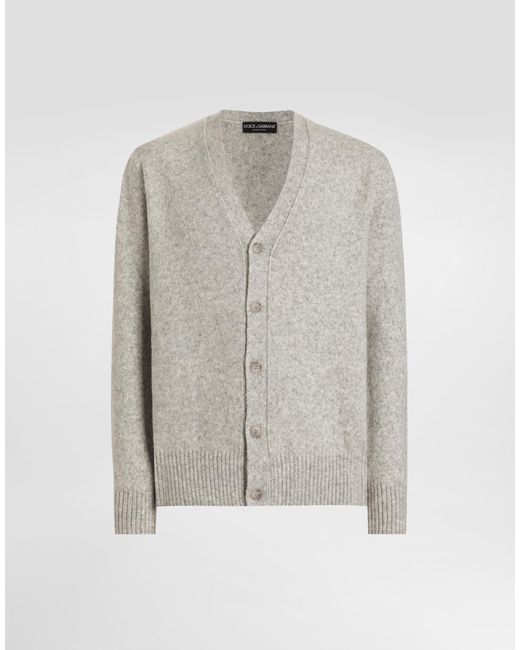 Dolce & Gabbana Gray Cardigan With Buttons for men
