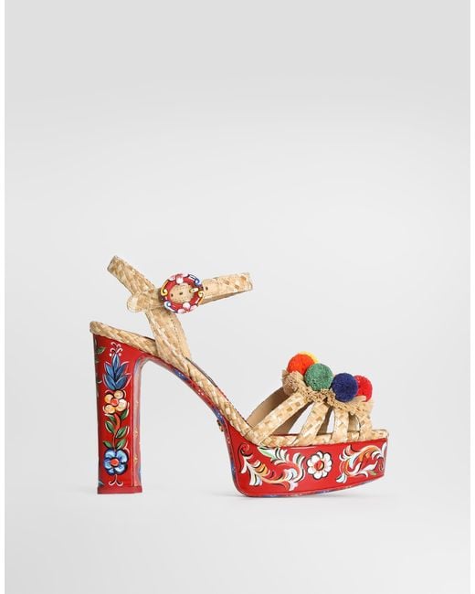 Dolce & Gabbana Red Sandalo Plt