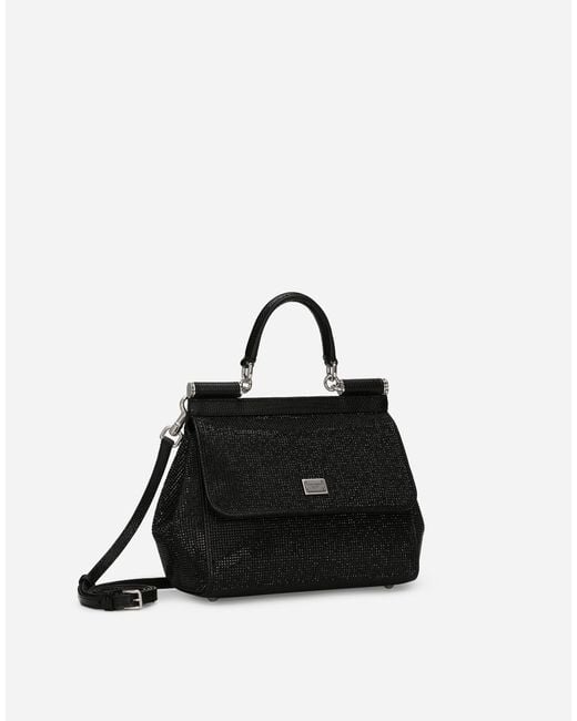 Dolce & Gabbana Black Medium Sicily Handbag