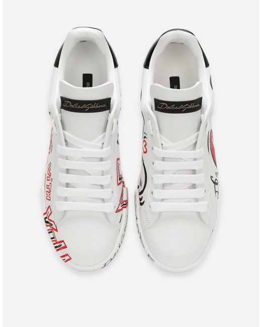 Dolce & Gabbana Multicolor Portofino Cuore Sneakers for men