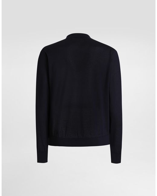 Dolce & Gabbana Blue Cashmere Polo Shirt for men
