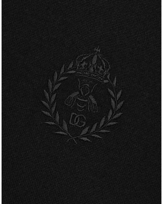 Dolce & Gabbana Poloshirt Aus Kaschmir Dg-Logostickerei in Black für Herren