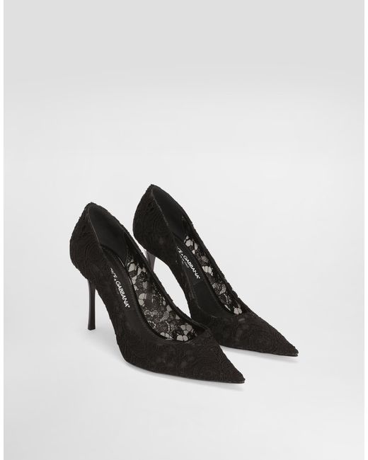 Dolce & Gabbana White Lace Pumps