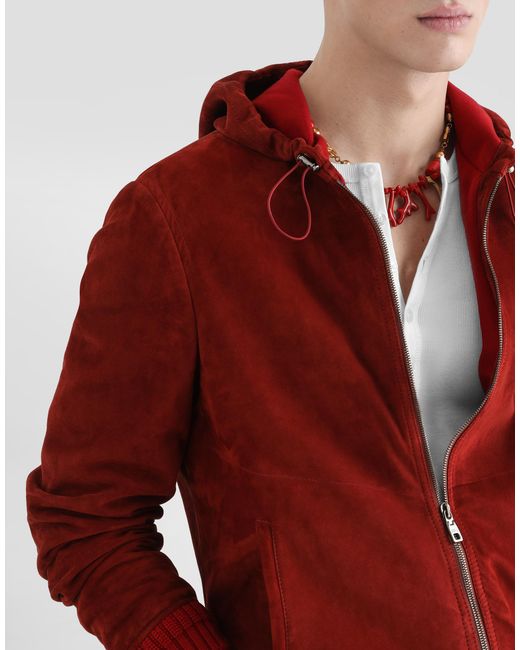 Dolce & Gabbana Red Giubbotto for men