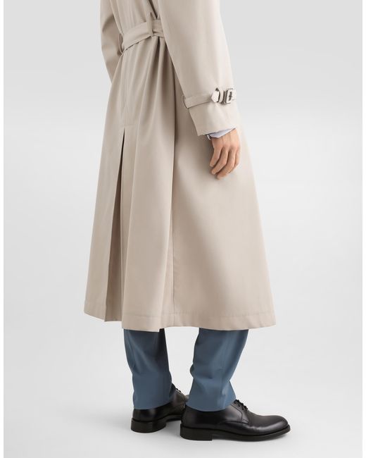 Dolce & Gabbana Natural Double-Breasted Trench Coat for men