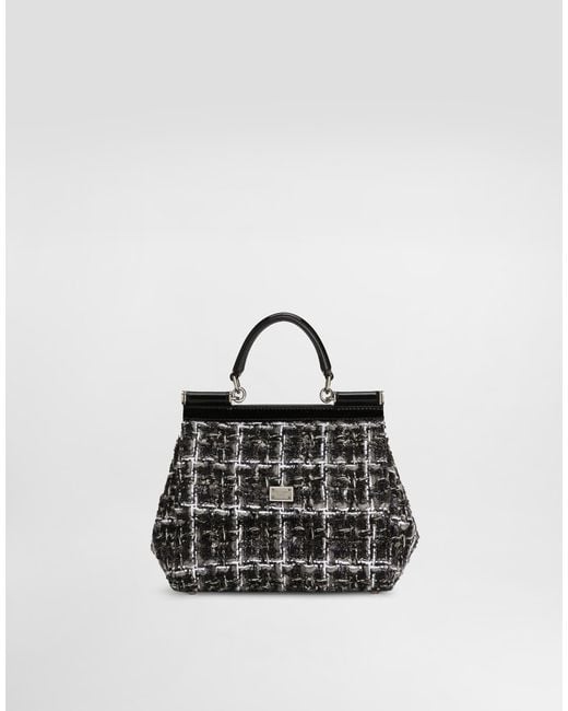 Dolce & Gabbana Black Medium Sicily Handbag