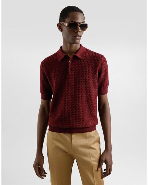 Dolce & Gabbana Cotton Polo-Shirt With Embroidered Logo for men