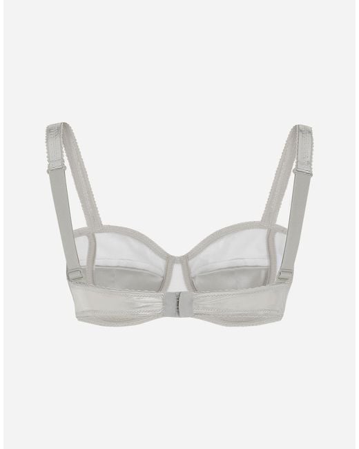 Dolce & Gabbana White Reggiseno Balconcino