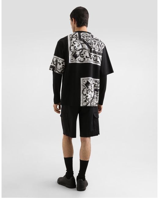 メンズ Dolce & Gabbana コットンギャバジン バミューダ ショートパンツ White