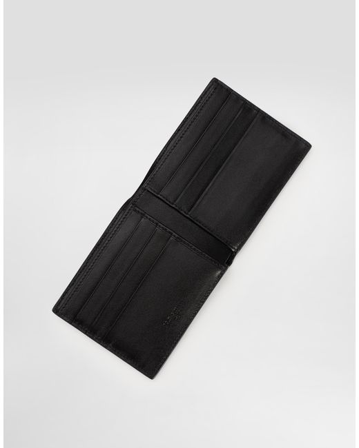 Dolce & Gabbana White Woven Plongé Calfskin Wallet for men