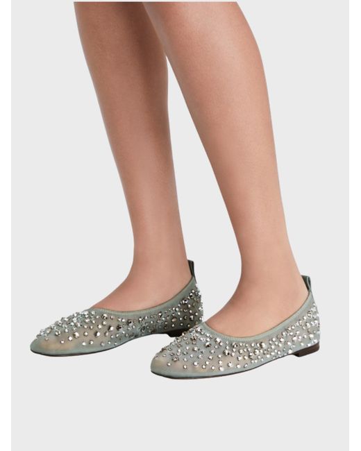 Ballerine Con Cristalli di Tory Burch in Green