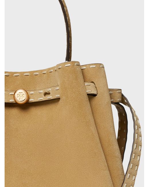 Borsa A Secchiello Piccola di Tory Burch in Natural