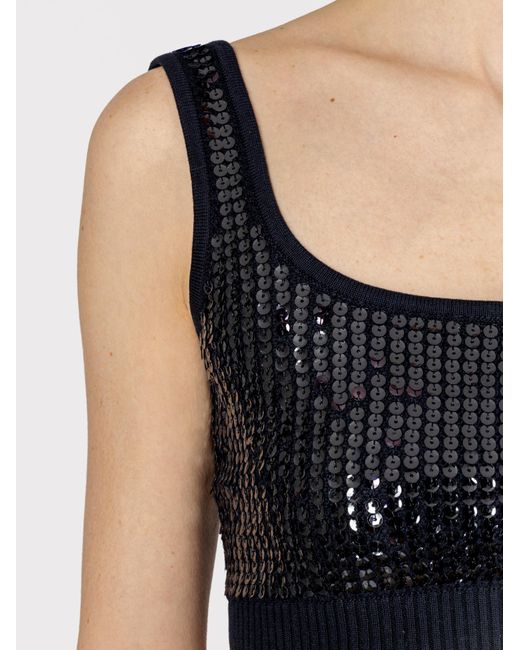 Top Con Paillettes di P.A.R.O.S.H. in Black