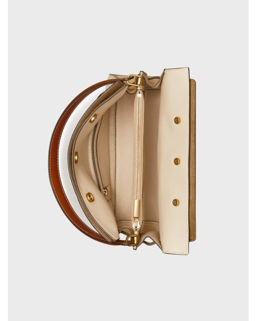 Piccola Borsa Double Lee Radziwill di Tory Burch in Natural