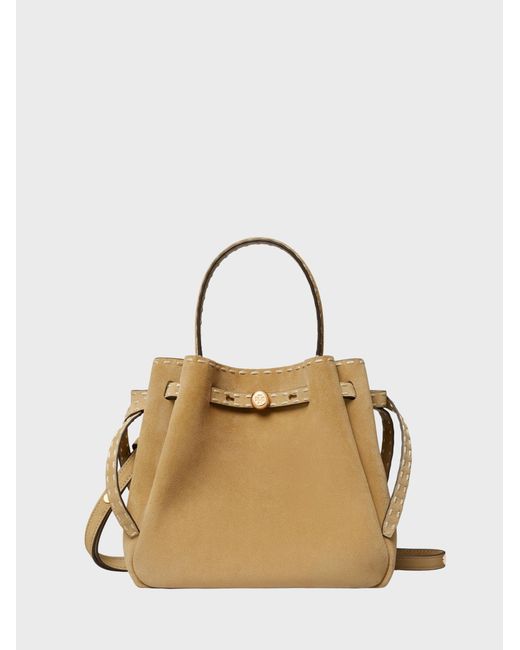Borsa A Secchiello Piccola di Tory Burch in Natural
