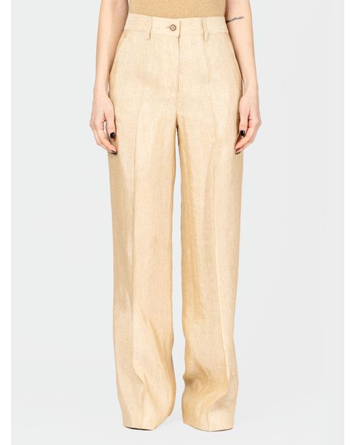 Pantalone A Vita Alta di Aspesi in Natural