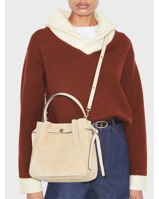 Borsa A Secchiello Piccola di Tory Burch in Natural