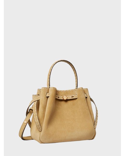 Borsa A Secchiello Piccola di Tory Burch in Natural