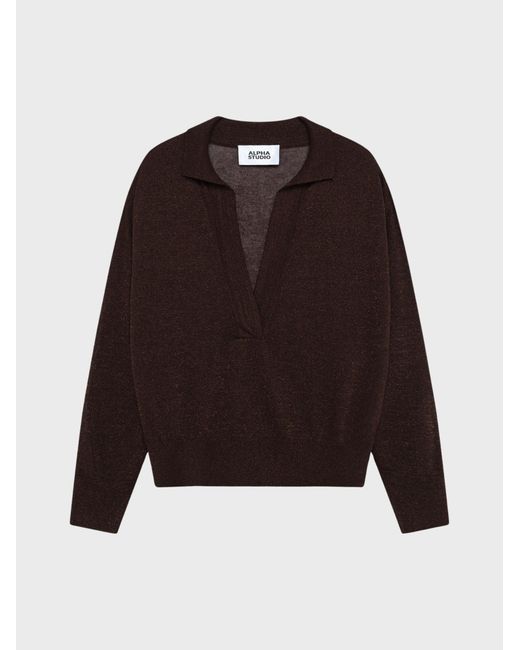 Polo di Alpha Studio in Brown