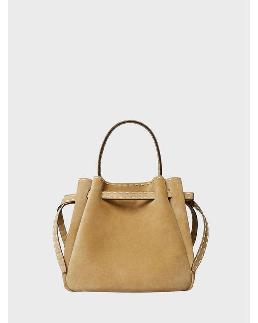 Borsa A Secchiello Piccola di Tory Burch in Natural