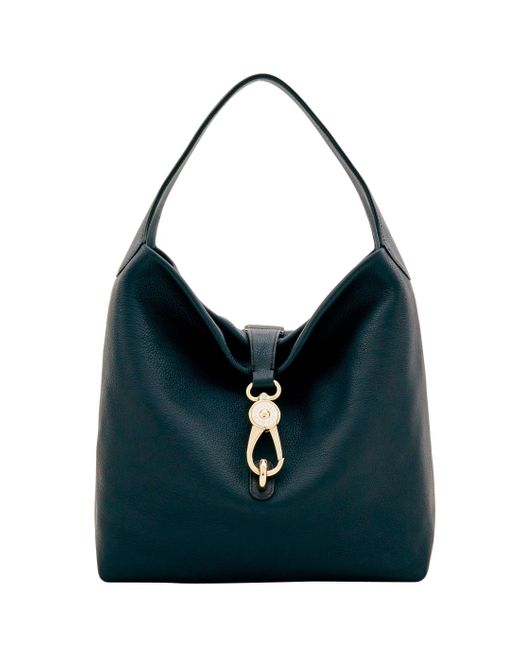 Dooney & Bourke Leather Belvedere Logo Lock Shoulder Bag in Black ...