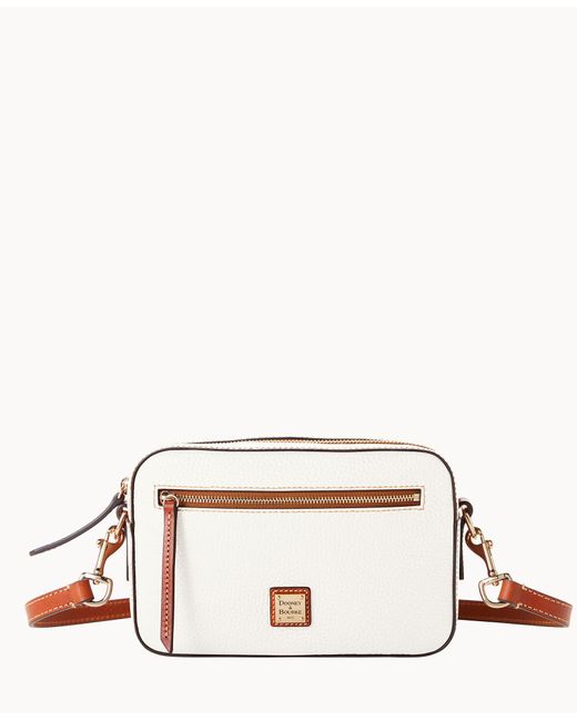 Dooney & Bourke Leather Pebble Grain Camera Zip Crossbody in White Lyst