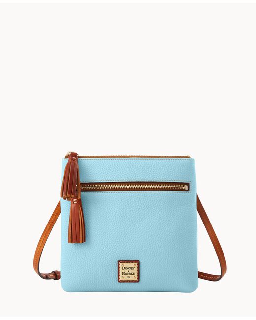 Dooney & Bourke Pebble Grain Double Zip Tassel Crossbody in Blue Lyst