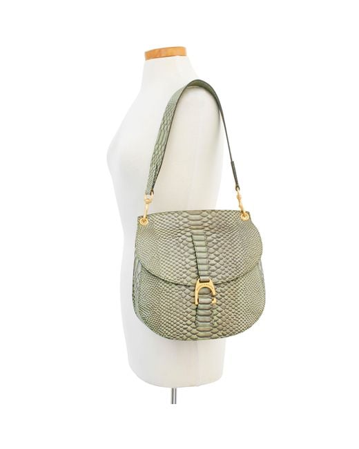 Dooney & Bourke Leather Caldwell North South Reese Bag in Metal Green ...