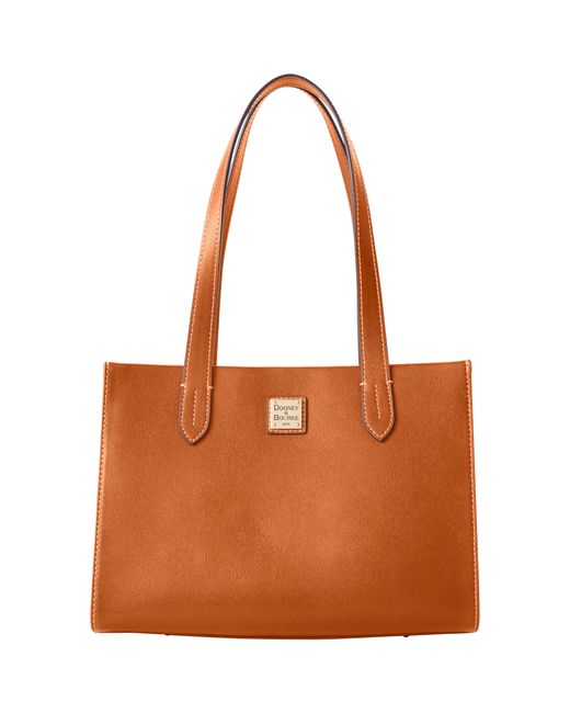 Dooney & Bourke Leather Saffiano Small Shopper in Natural | Lyst