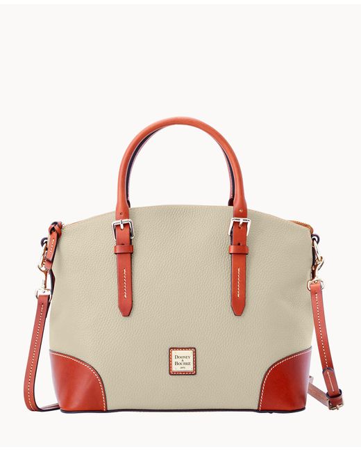 pebble grain small domed satchel