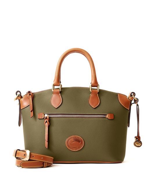 Dooney & Bourke All Weather Leather 3.0 Domed Satchel 30 in Green - Lyst