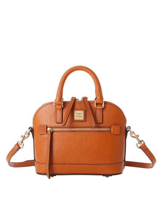 saffiano domed satchel