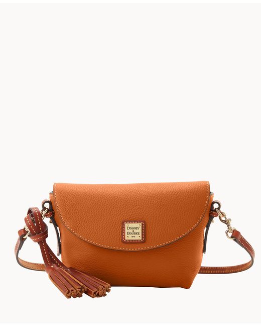 Dooney & Bourke Pebble Grain Crossbody Saddle Bag in Caramel (Brown) Lyst