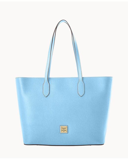 Dooney & Bourke Saffiano Large Tote in Blue | Lyst