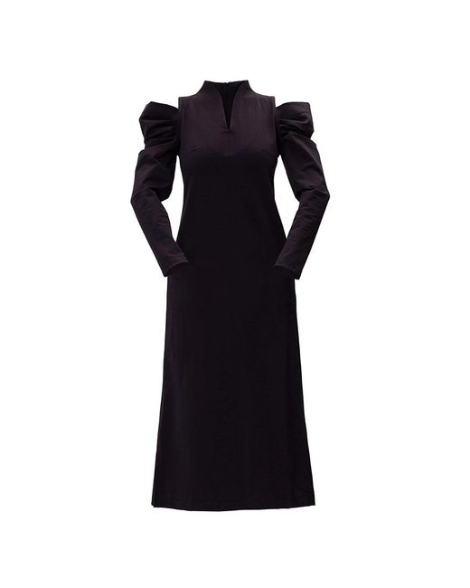 Julia Allert Black A-line Long Dress | Lyst