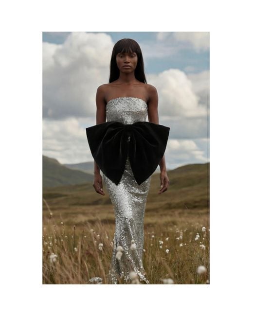 Ashley Stambouli Gray Indira Dress