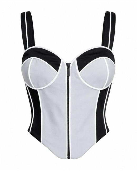 VICTOURRIAHZ White Reflective Lined Corset