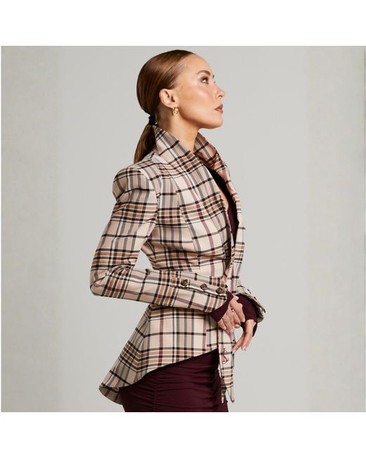 LIZ SKORSIS Brown Malinda Tailored Blazer