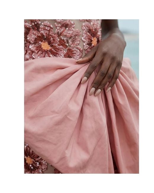 Ashley Stambouli Pink Coralia Dress